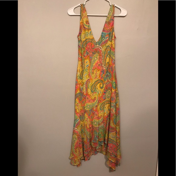 Lauren Ralph Lauren Dresses & Skirts - LAUREN RALPH LAUREN YELLOW PINK DRESS